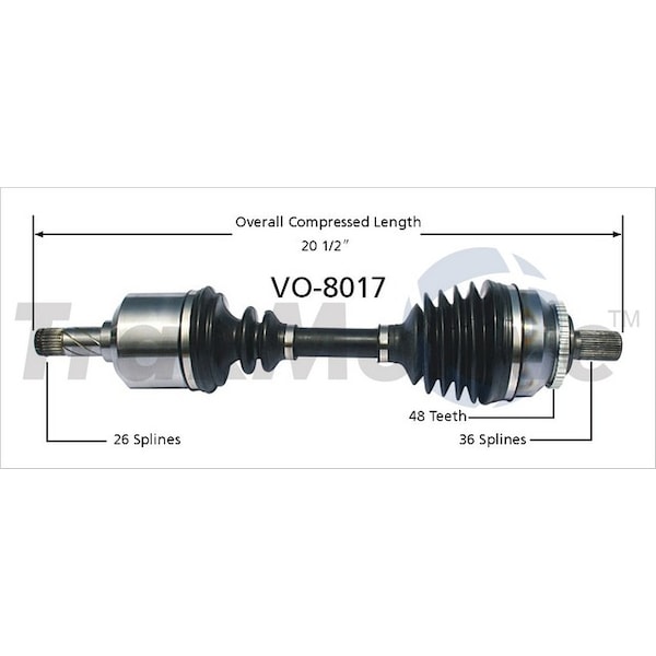 Surtrack Axle Cv Axle Shaft, Vo-8017 VO-8017 - main